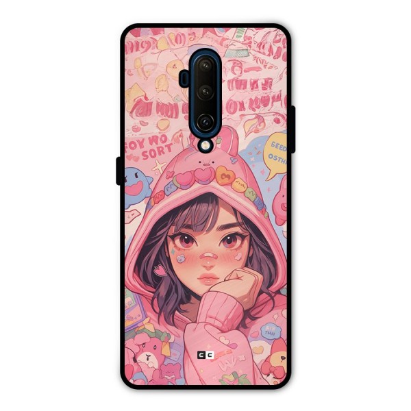 Cute Anime Girl Metal Back Case for OnePlus 7T Pro