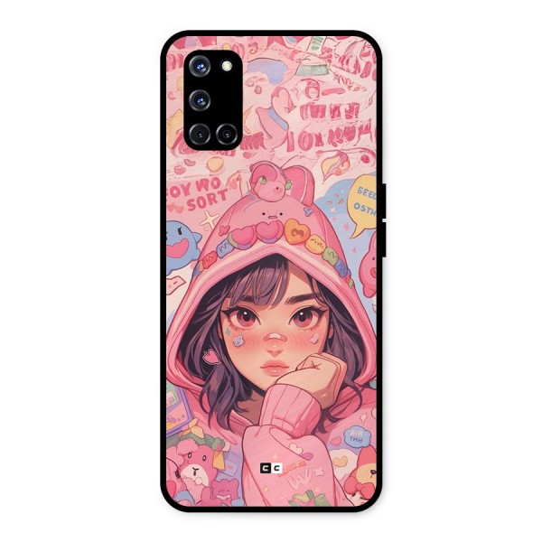 Cute Anime Girl Metal Back Case for Oppo A52