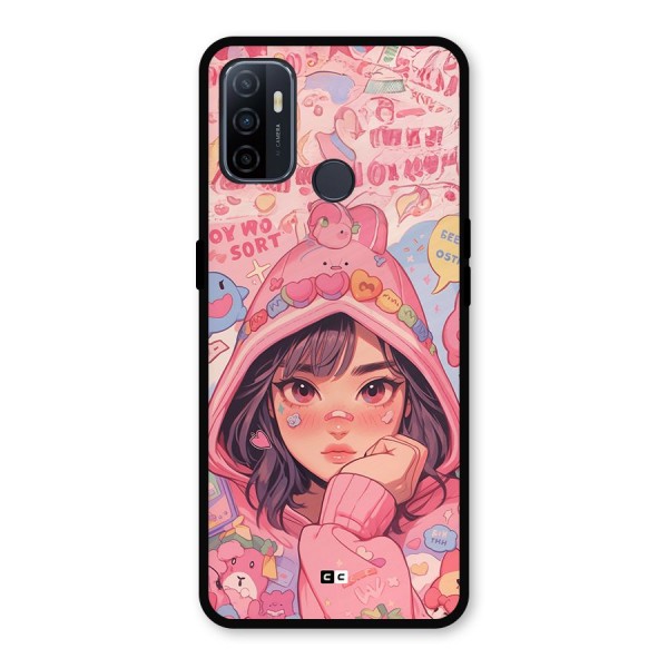 Cute Anime Girl Metal Back Case for Oppo A53