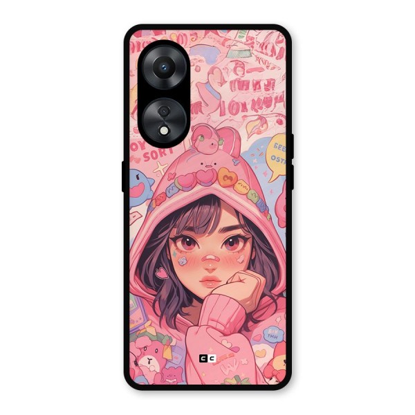 Cute Anime Girl Metal Back Case for Oppo A78