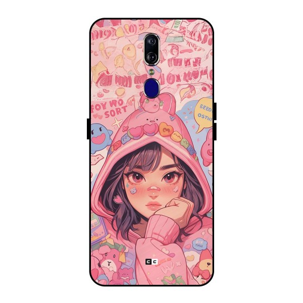 Cute Anime Girl Metal Back Case for Oppo F11