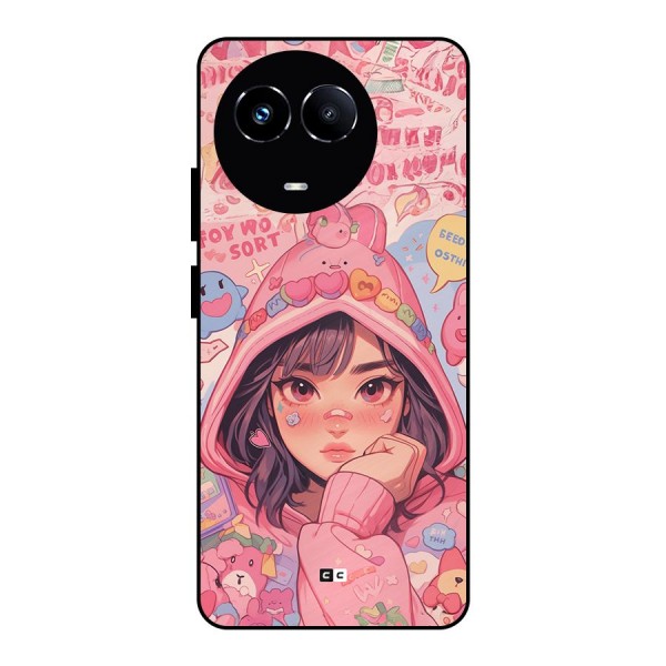 Cute Anime Girl Metal Back Case for Realme 11 5G