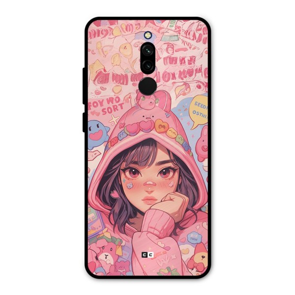 Cute Anime Girl Metal Back Case for Redmi 8