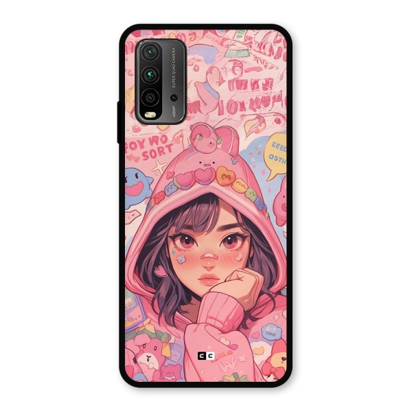 Cute Anime Girl Metal Back Case for Redmi 9 Power