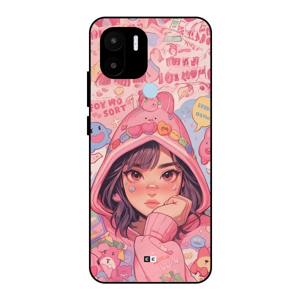 Cute Anime Girl Metal Back Case for Redmi A1 Plus