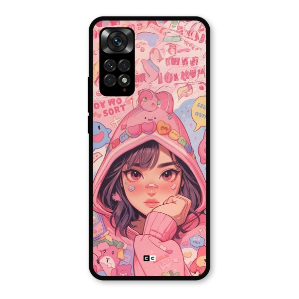 Cute Anime Girl Metal Back Case for Redmi Note 11