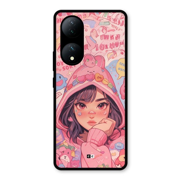 Cute Anime Girl Metal Back Case for Vivo T2