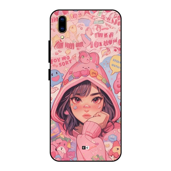 Cute Anime Girl Metal Back Case for Vivo V11 Pro