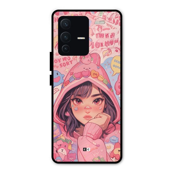 Cute Anime Girl Metal Back Case for Vivo V23 Pro