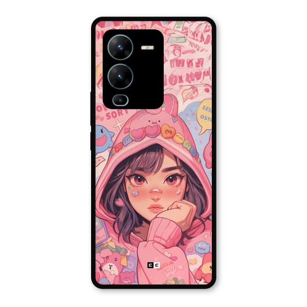 Cute Anime Girl Metal Back Case for Vivo V25 Pro