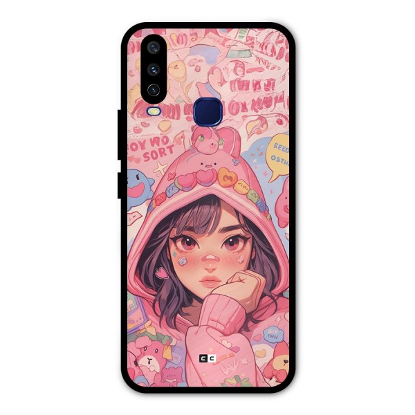 Cute Anime Girl Metal Back Case for Vivo Y12