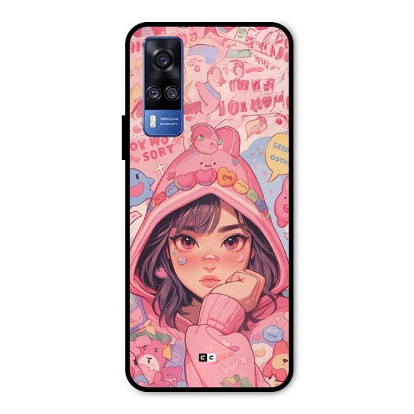 Cute Anime Girl Metal Back Case for Vivo Y31