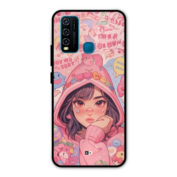 Cute Anime Girl Metal Back Case for Vivo Y50