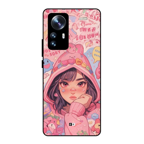 Cute Anime Girl Metal Back Case for Xiaomi 12 Pro