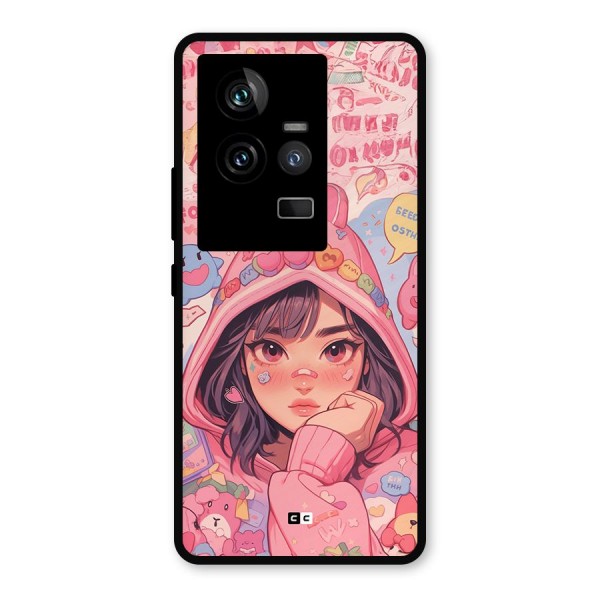 Cute Anime Girl Metal Back Case for iQOO 11 5G