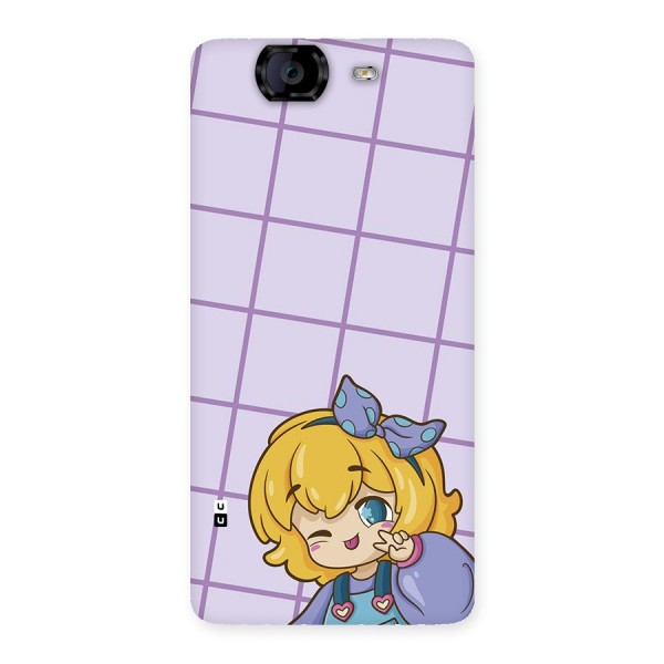 Cute Anime Illustration Back Case for Canvas Knight A350