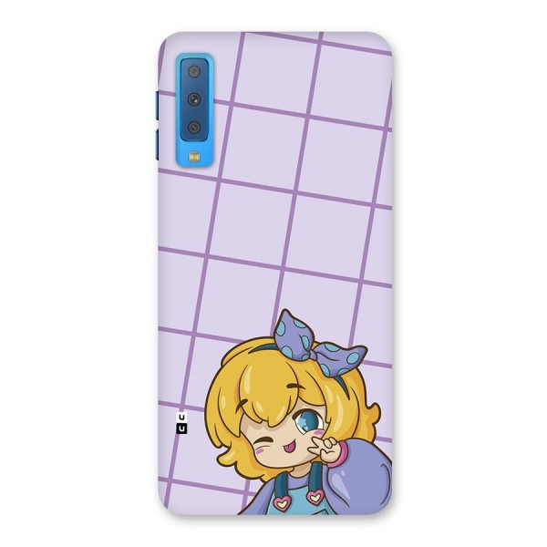 Cute Anime Illustration Back Case for Galaxy A7 (2018)