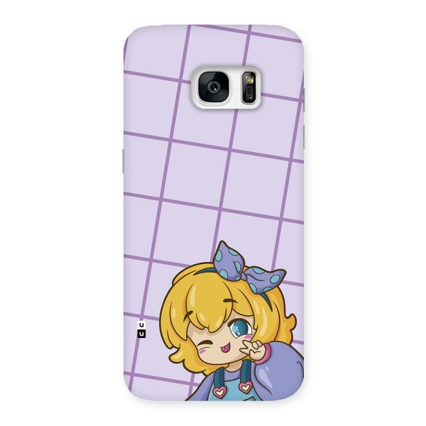 Cute Anime Illustration Back Case for Galaxy S7 Edge