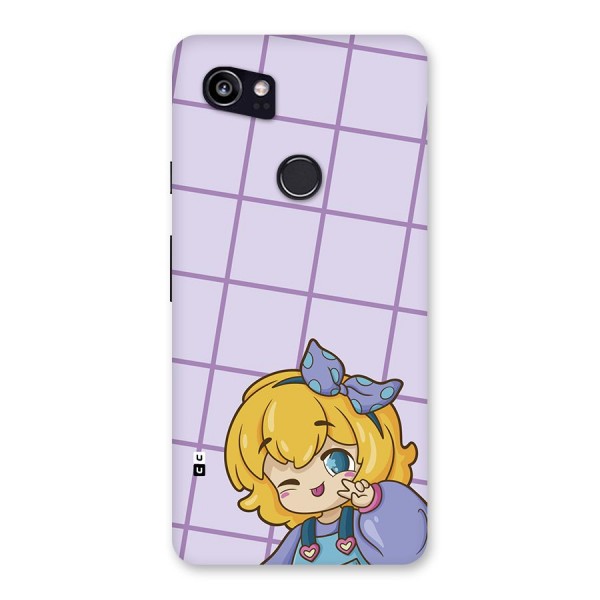 Cute Anime Illustration Back Case for Google Pixel 2 XL