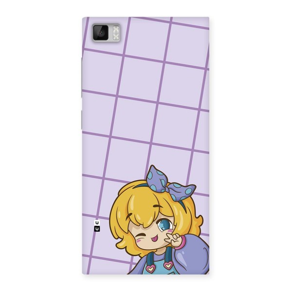 Cute Anime Illustration Back Case for Mi3