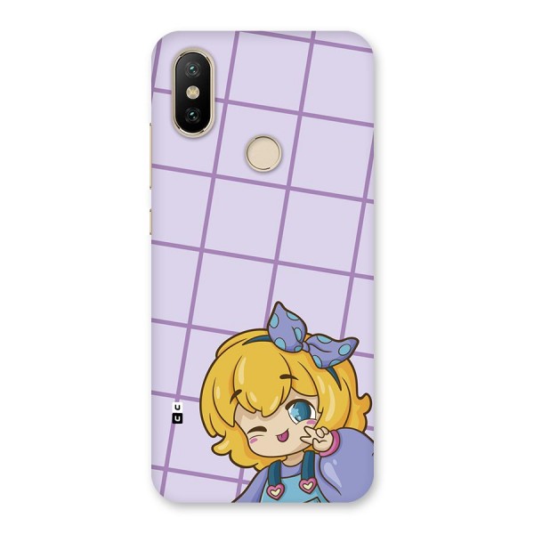 Cute Anime Illustration Back Case for Mi A2