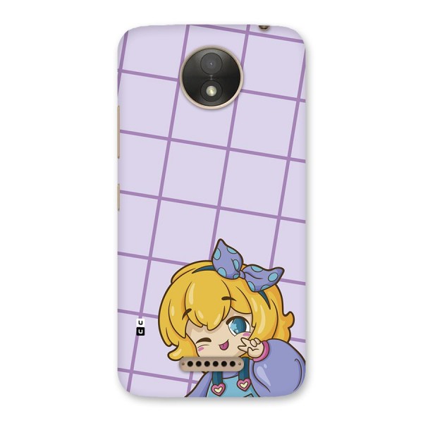 Cute Anime Illustration Back Case for Moto C Plus