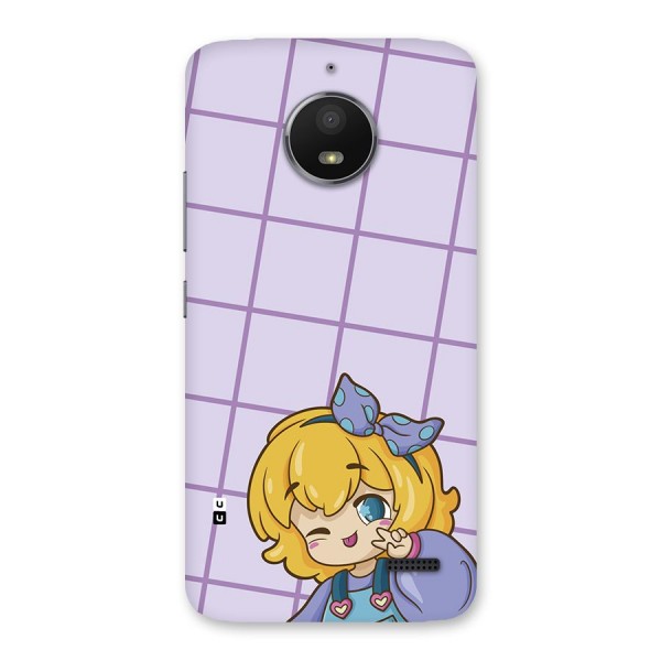 Cute Anime Illustration Back Case for Moto E4