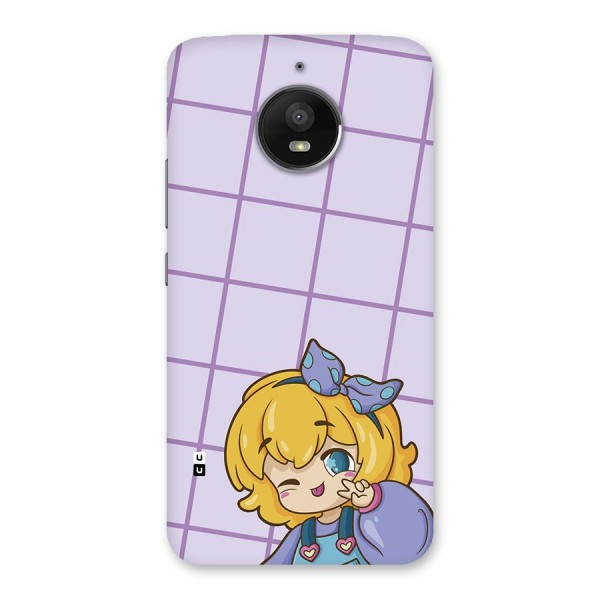 Cute Anime Illustration Back Case for Moto E4 Plus