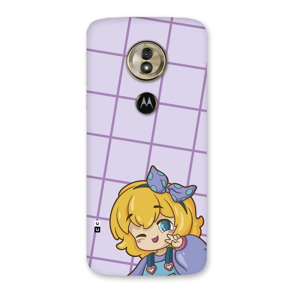 Cute Anime Illustration Back Case for Moto G6 Play