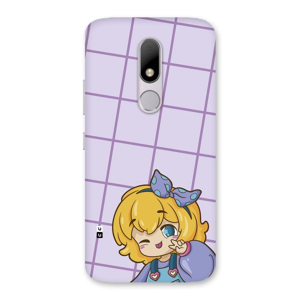 Cute Anime Illustration Back Case for Moto M