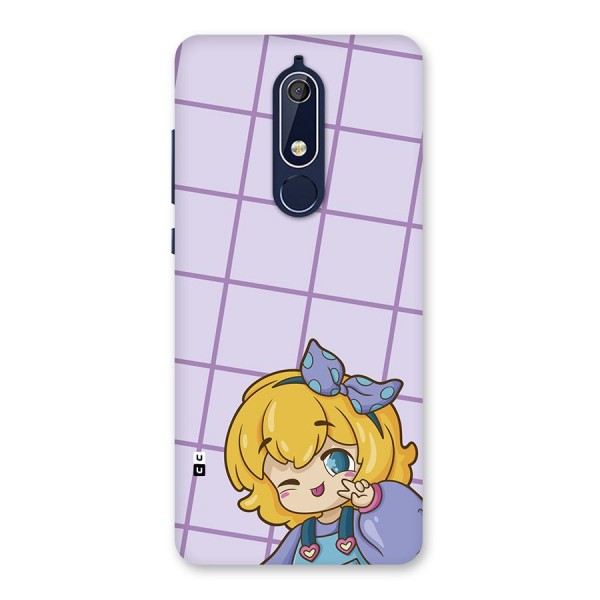 Cute Anime Illustration Back Case for Nokia 5.1