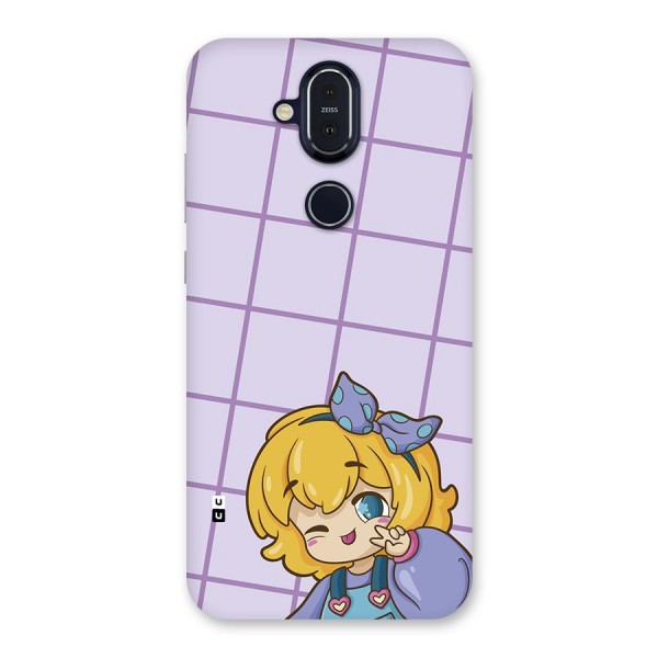 Cute Anime Illustration Back Case for Nokia 8.1