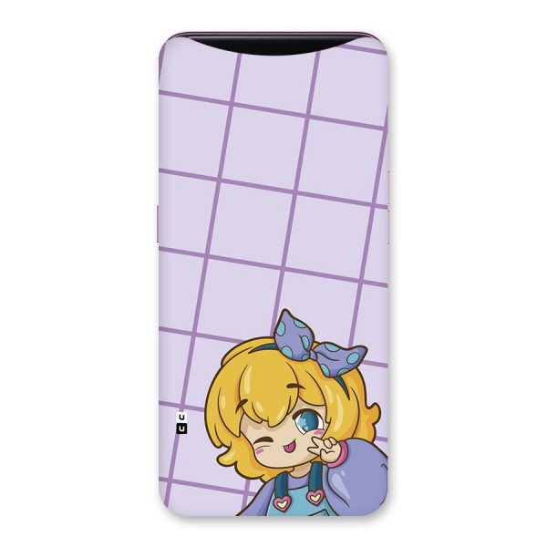 Cute Anime Illustration Back Case for Oppo Find X