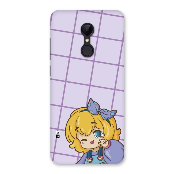 Cute Anime Illustration Back Case for Redmi 5