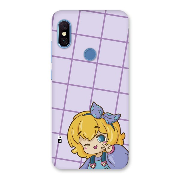 Cute Anime Illustration Back Case for Redmi Note 6 Pro