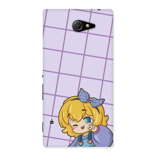 Cute Anime Illustration Back Case for Xperia M2