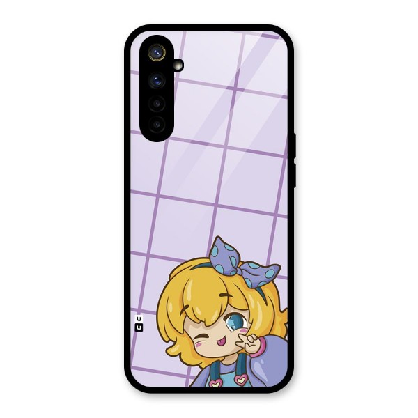 Cute Anime Illustration Glass Back Case for Realme 6i