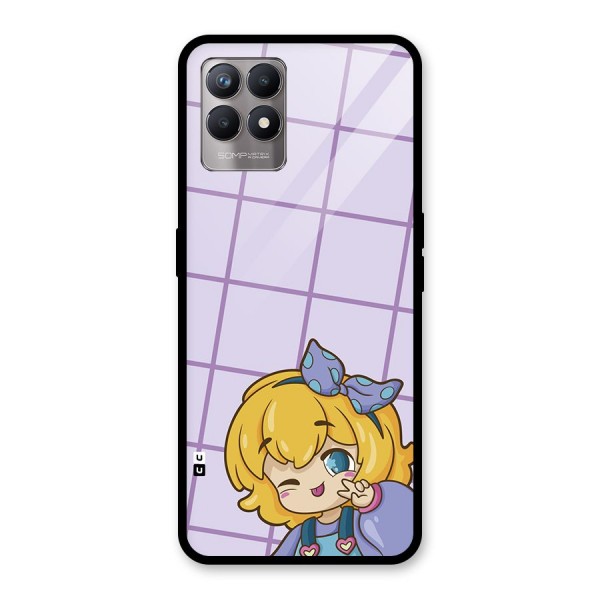 Cute Anime Illustration Glass Back Case for Realme 8i