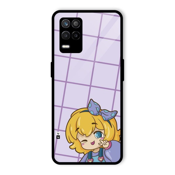 Cute Anime Illustration Glass Back Case for Realme 9 5G