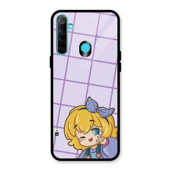 Cute Anime Illustration Glass Back Case for Realme Narzo 10