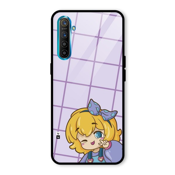 Cute Anime Illustration Glass Back Case for Realme X2