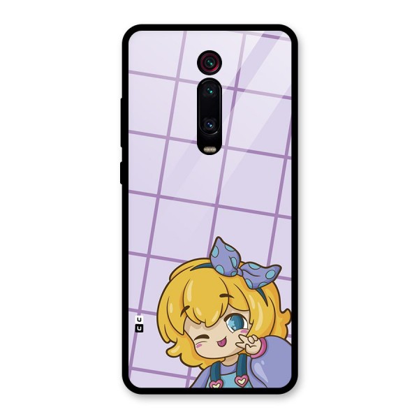 Cute Anime Illustration Glass Back Case for Redmi K20