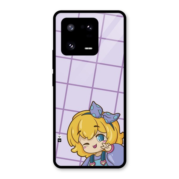 Cute Anime Illustration Glass Back Case for Xiaomi 13 Pro