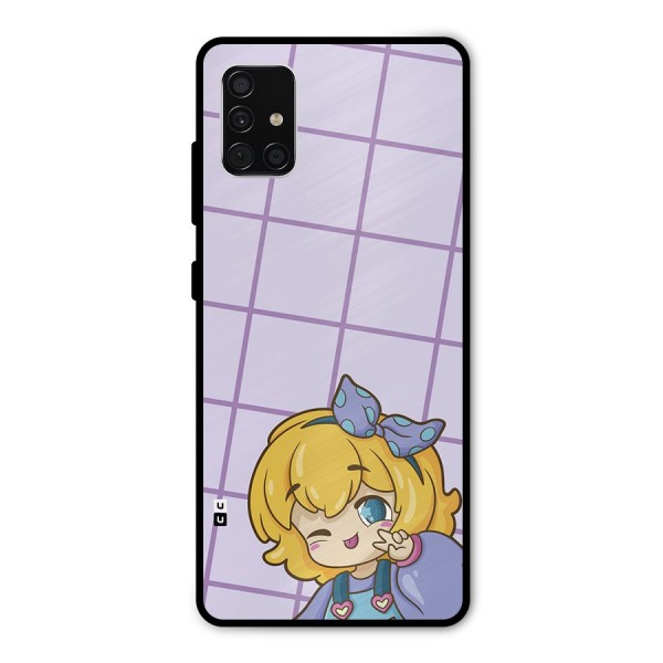 Cute Anime Illustration Metal Back Case for Galaxy A51