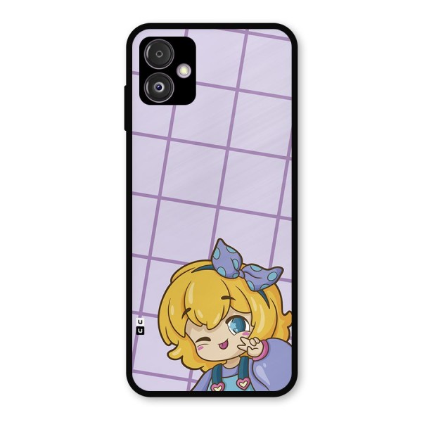 Cute Anime Illustration Metal Back Case for Galaxy F14