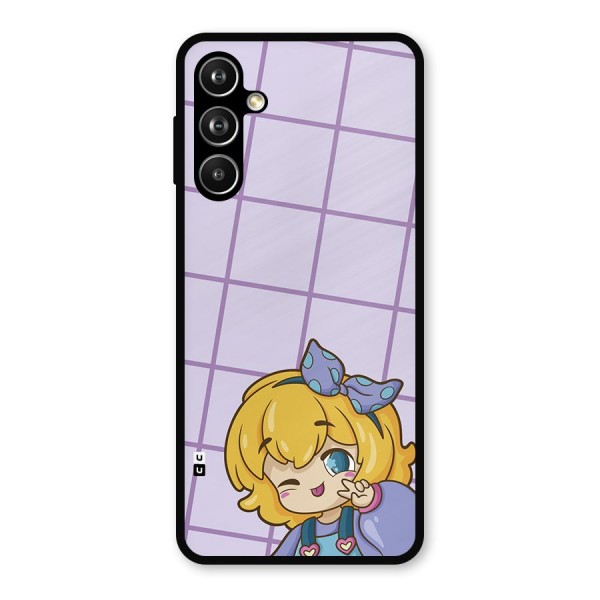 Cute Anime Illustration Metal Back Case for Galaxy F54