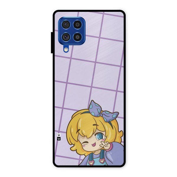 Cute Anime Illustration Metal Back Case for Galaxy F62