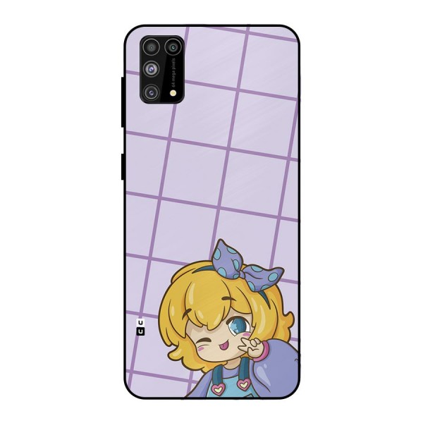 Cute Anime Illustration Metal Back Case for Galaxy M31