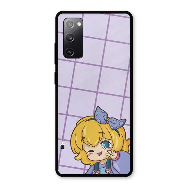 Cute Anime Illustration Metal Back Case for Galaxy S20 FE