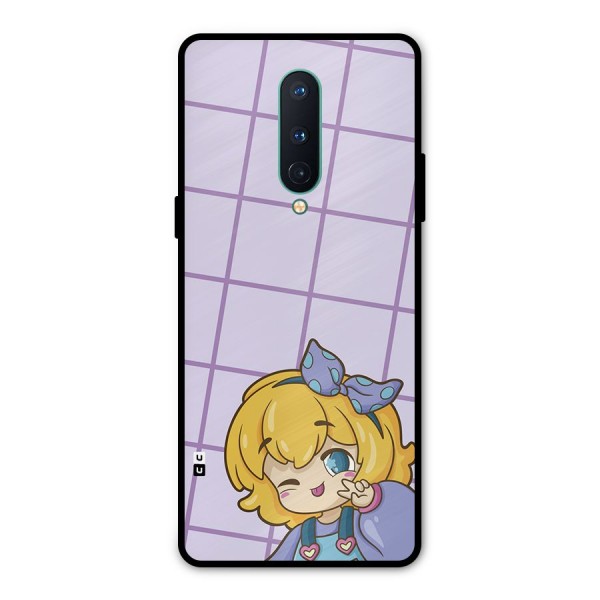 Cute Anime Illustration Metal Back Case for OnePlus 8